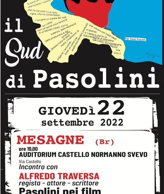 Pasolini nei film, a Mesagne l’incontro con Alfredo Traversa