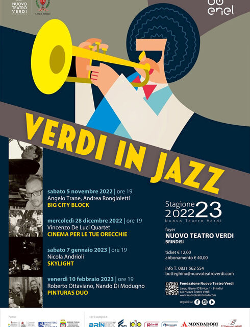 Brindisi, Festival “Verdi in Jazz”, nel foyer il “Vincenzo Deluci Quartet”