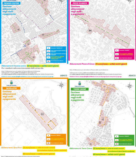 Fasano centro, Pezze di Greco, Savelletri e Torre Canne, parcheggi a pagamento, ecco le modalità di abbonamento per i residenti