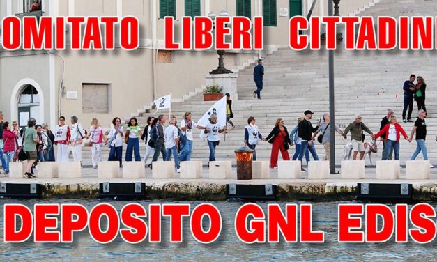 Il Comitato Liberi Cittadini  in piazza per spiegare le proprie ragioni contro il deposito Gnl di Edison