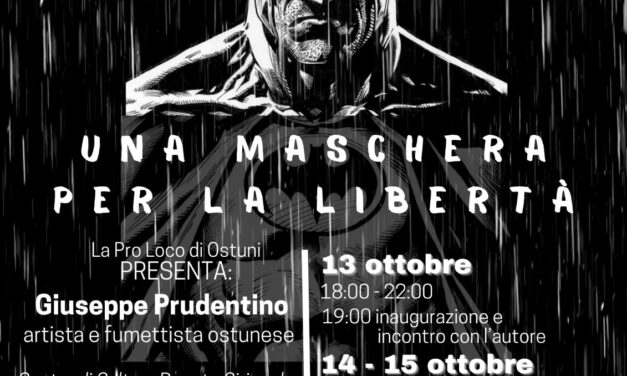 “Una maschera per la libertà”, il giovane fumettista Prudentino inaugura ad Ostuni