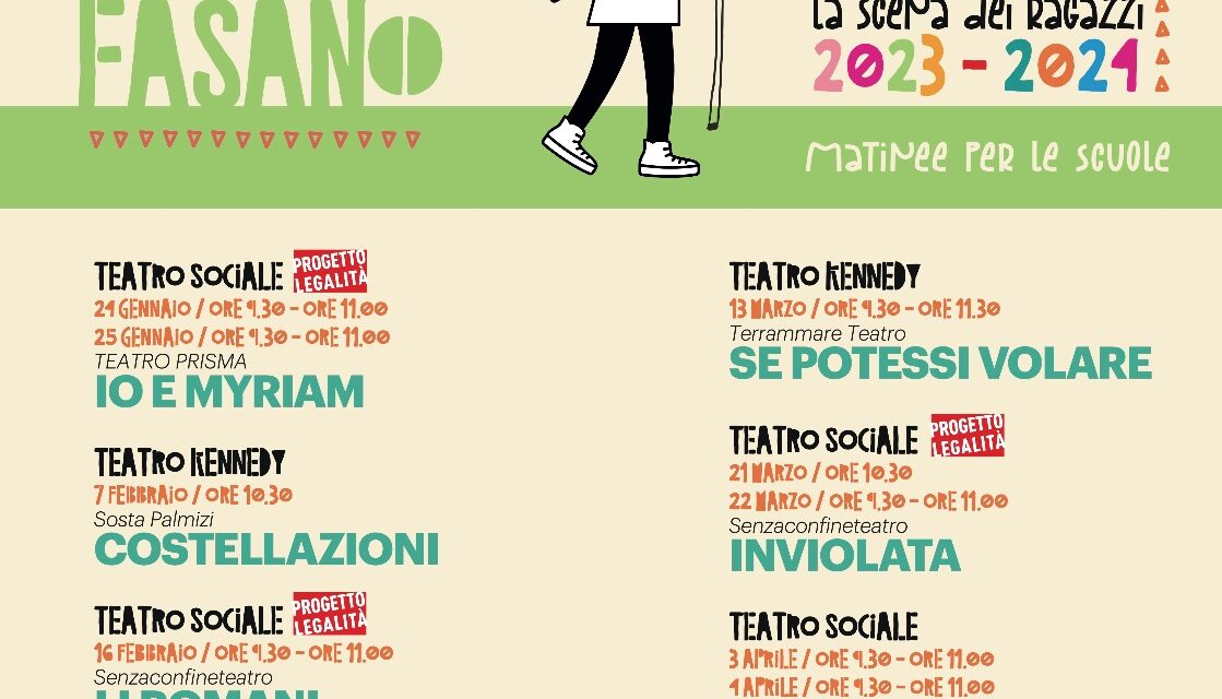 La Scena dei Ragazzi’ e ‘Progetto Legalità’, il teatro pensato per le nuove generazioni