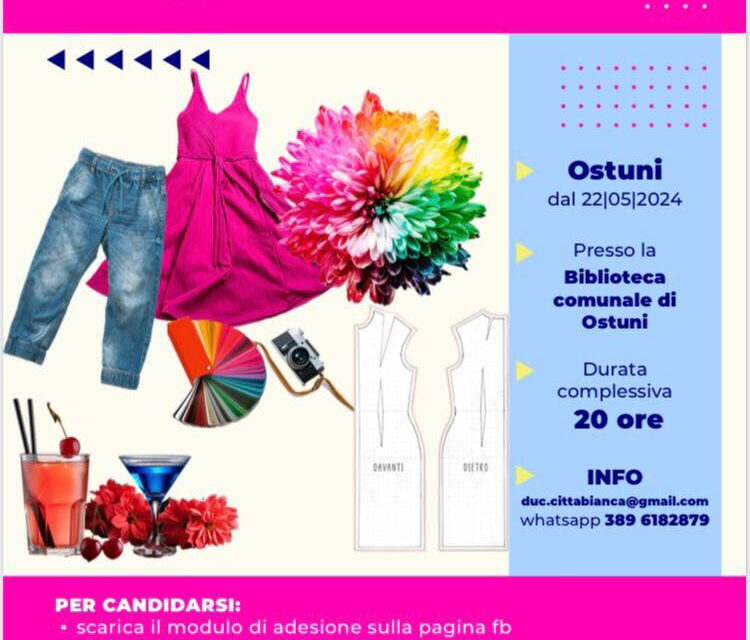 Ostuni, il DUC della città bianca promuove il Corso di Outfit, Comuncazione e Marketing