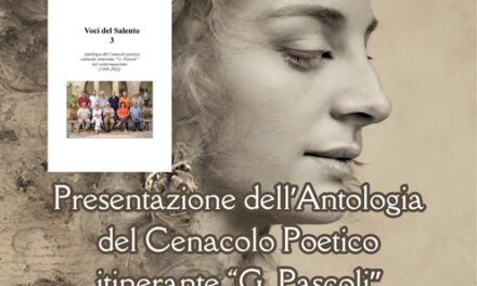Voci del salento 3, presentazione dell’antologia poetica del cenacolo “G. Pascoli” l’1 giugno presso ISBEM a Mesagne
