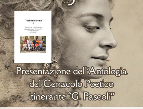 Voci del salento 3, presentazione dell’antologia poetica del cenacolo “G. Pascoli” l’1 giugno presso ISBEM a Mesagne