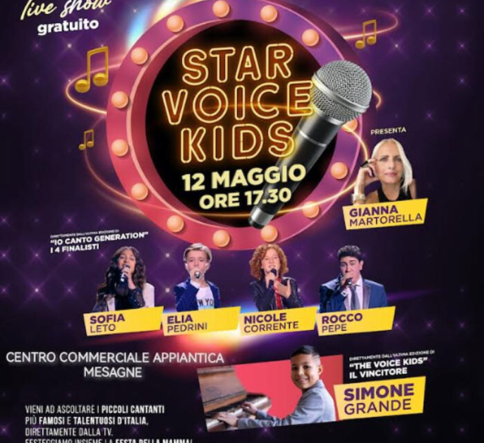 Al Centro “AppiAnticA” lo spettacolo per la festa della mamma, dai talent show “Io canto Generation” e “The Voice Kids”