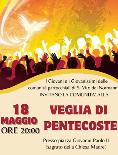 San Vito dei Normanni, torna l’attesissimo appuntamento religioso con la “Veglia di Pentecoste”