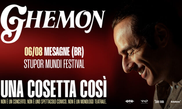 Ghemon a Mesagne per il festival “STUPOR MUNDI – il suono della meraviglia” in Piazza Orsini del Balzo il 6 agosto 2024