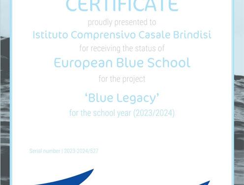 Brindisi, l’Istituto Comprensivo Casale entra nell'”European Blue School Network”, un riconoscimento che la proietta verso l’educazione scientifica marina