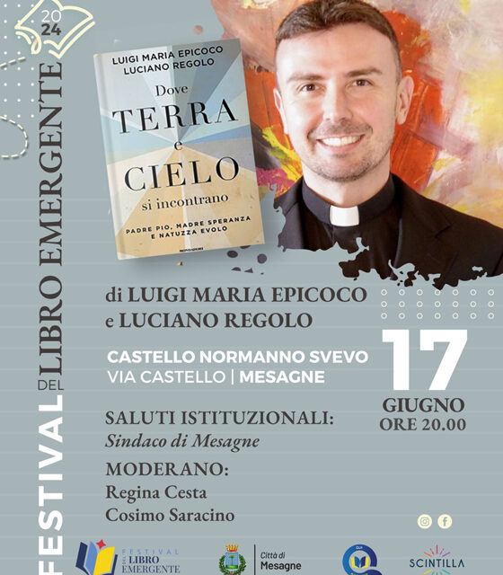 Mesagne Festival del libro emergente, presentazione nuovo libro di don Luigi Maria Epicoco e Luciano Regolo