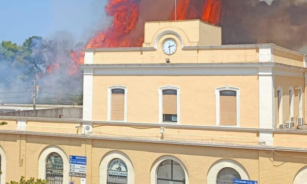 Incendio stazione San Pietro Vernotico, le forze messe in campo