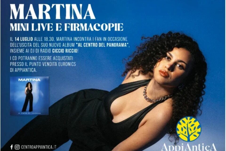 Martina di “Amici” domani al centro commerciale “AppiAnticA”