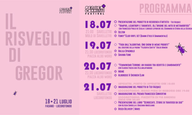 Presentata la 4ª edizione del Pensiericorrenti Festival – Il Risveglio di Gregor