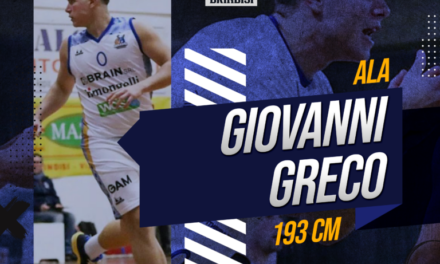 Basket, Giovanni Greco confermato nel roster della Dinamo Brindisi