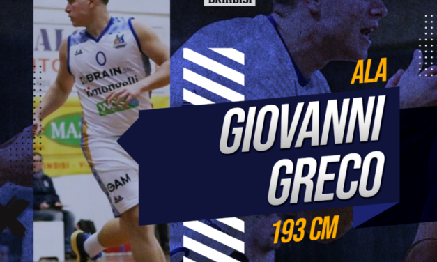 Basket, Giovanni Greco confermato nel roster della Dinamo Brindisi