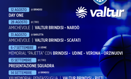 Il programma completo del precampionato Valtur Brindisi 2024/25