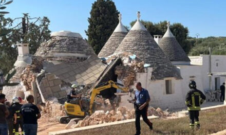 Esplosione in un trullo, una donna in ospedale, si scava sotto le macerie