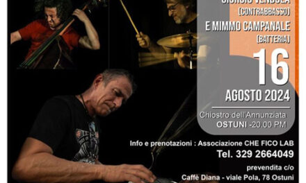 Ad Ostuni, l’associazione Che Fico Lab, organizza il concerto di musica jazz con il Michele Fazio Trio