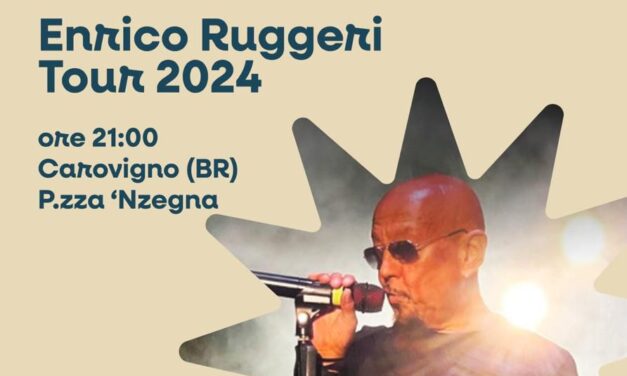 Carovigno,giovedì 22 agosto concerto gratuito Enrico Ruggeri