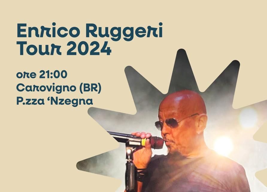 Carovigno,giovedì 22 agosto concerto gratuito Enrico Ruggeri