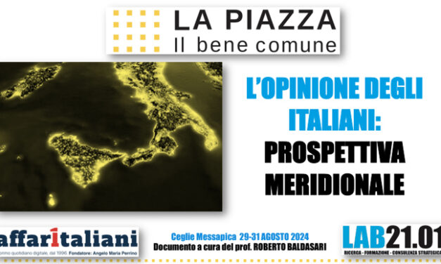 Ceglie Messapica, La Piazza, Lab 21.01, Baldassari: “La ripartenza dell’Italia passa per il Sud”