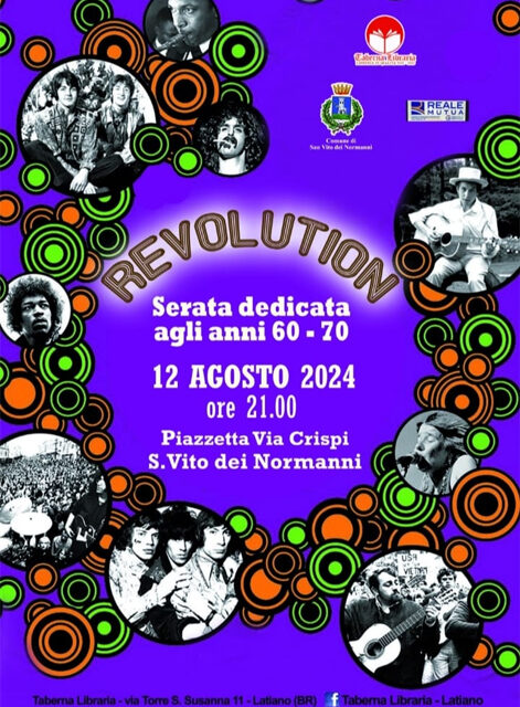 Revolution fa tappa a San Vito dei Normanni, domani 12 agosto nella Piazzetta di Via Crispi