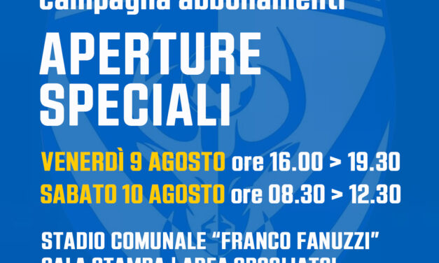 Abbonamenti Brindisi FC: aperture speciali 9 e 10 agosto