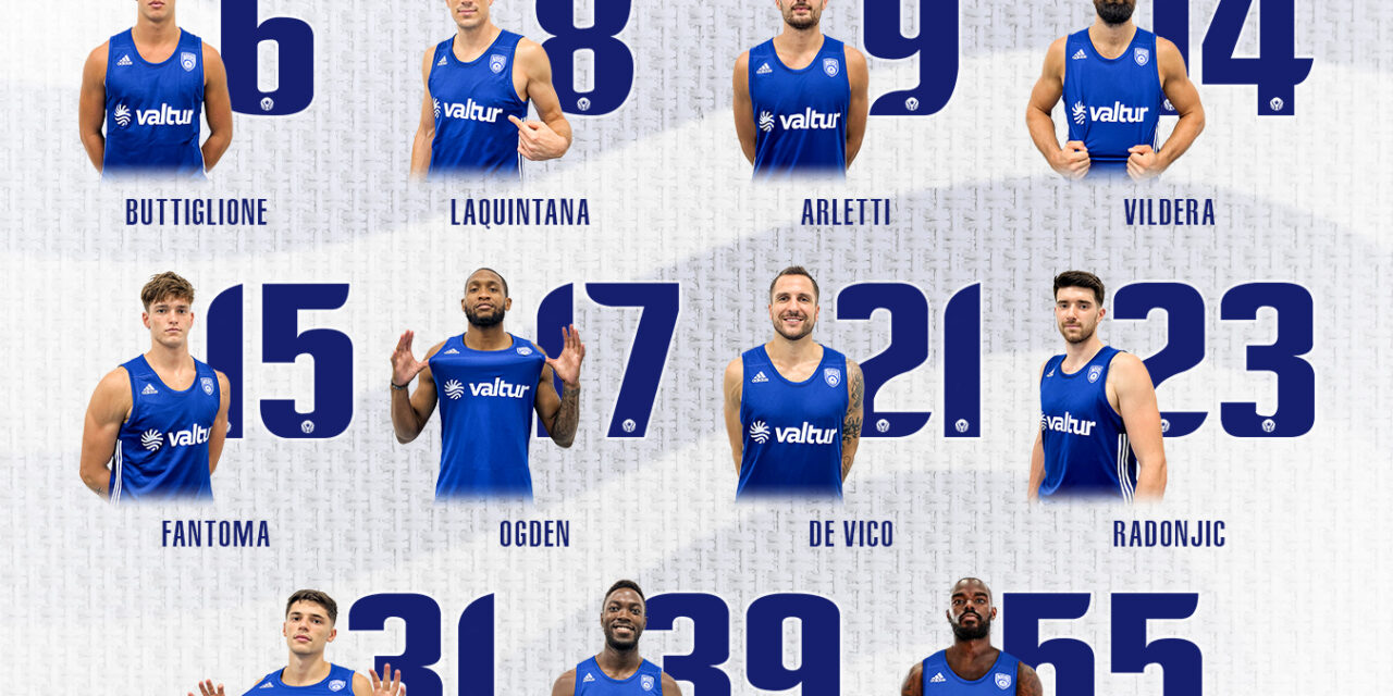 I numeri di maglia Valtur Brindisi. Laquintana nominato capitano