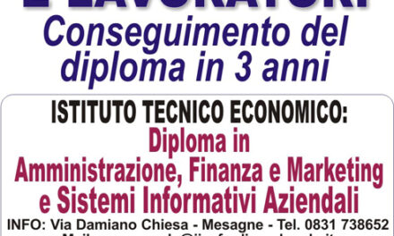 Mesagne, scuola superiore per adulti, proseguono le iscrizioni ai corsi serali dell'”Epifanio Ferdinando”