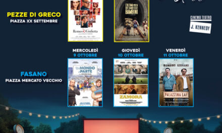 Fasano, «Cinema sotto le stelle», 6 appuntamenti  nelle piazze del territorio