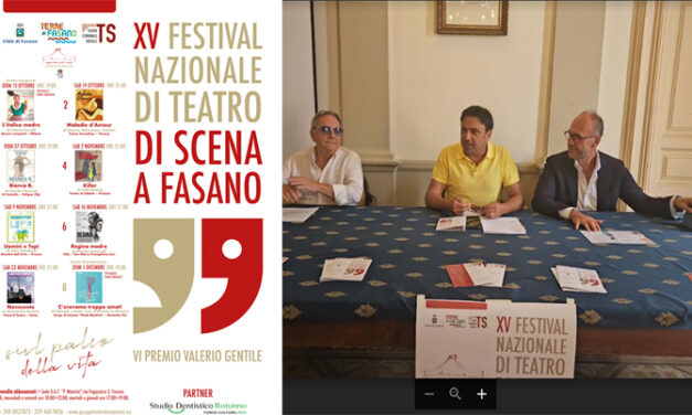 Festival Nazionale di Teatro “Di scena a Fasano”, ecco gli appuntamenti  della XV edizione in programma da ottobre a dicembre