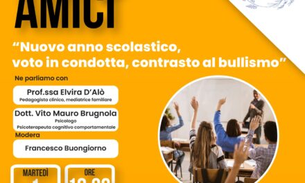 “Nuovo anno scolastico, voto in condotta, contrasto al bullismo”