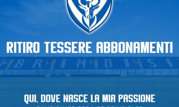 Calcio, Brindisi FC, iniziata distribuzione tessere abbonamenti, intanto in difesa arriva Juan Cruz Vázquez