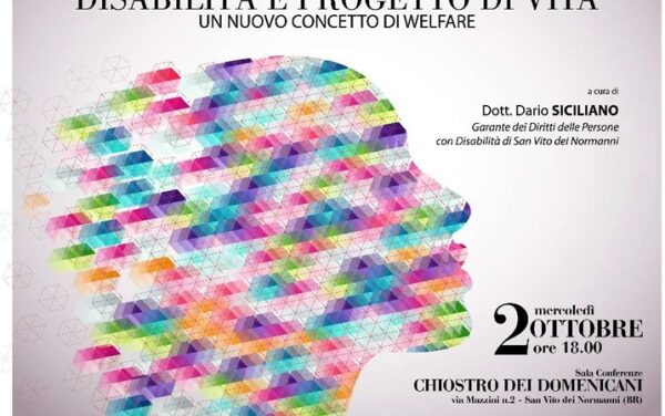 A San Vito dei Normanni il convegno “Disabilità e progetto di vita – un nuovo concetto di welfare”