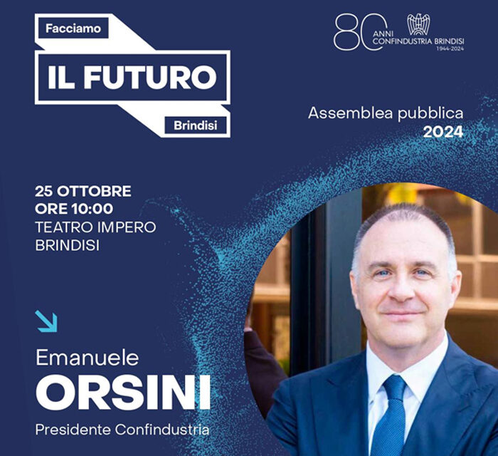 Assemblea di Confindustria Brindisi con Emanuele Orsini e Michele Emiliano