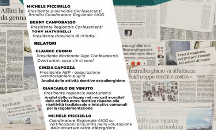 A Brindisi il convegno “Strutture extralberghiere: problema o risorsa?” appuntamento presso il salone della Provincia