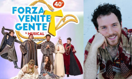 Stefano Dilauro interprete del Musical Forza Venite Gente incontra gli alunni della SSPG Marzabotto- Virgilio