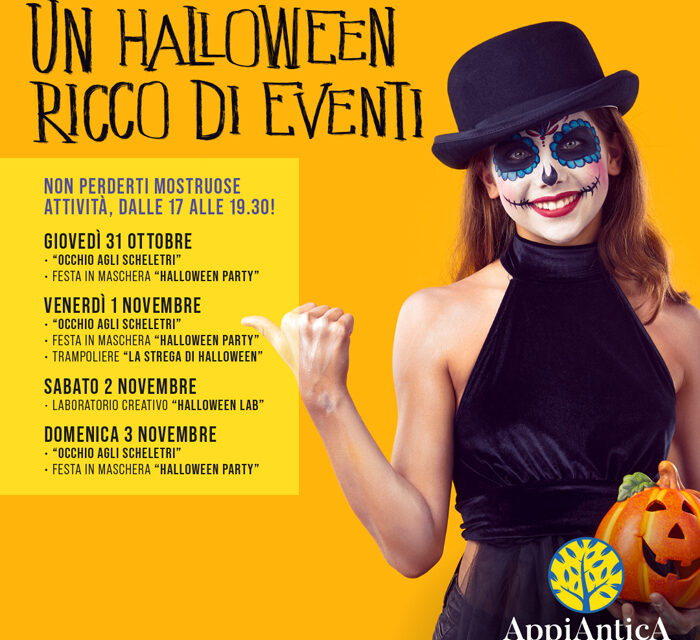 Festa di Halloween, 4 giorni di divertimento al centro commerciale AppiAnticA