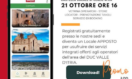 Promozione della piattaforma tecnologia “APPosto” per il Distretto Urbano del Commercio di Ceglie Messapica, Cisternino e San Michele Salentino – DUC “Valle d’Itria”