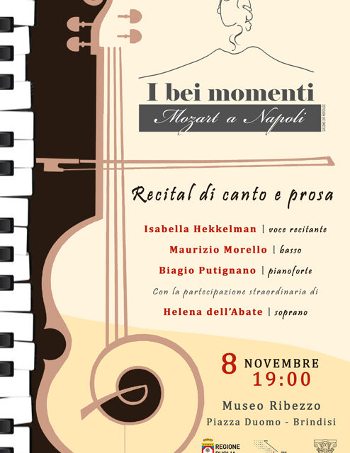 Brindisi, al Museo Ribezzo concerto “I bei momenti. Mozart a Napoli”