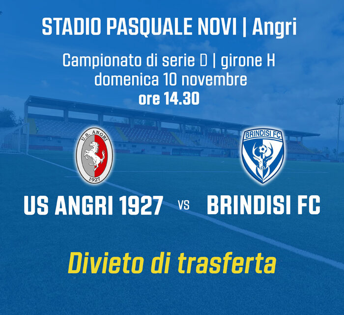 Ricorso al Coni rigettato, il Brindisi paga ancora!, In campionato trasferta ad Angri vietata per i tifosi biancazzurri