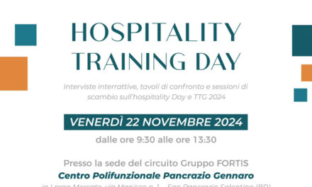 San Pancrazio Salentino, Hospitality Training Day in Puglia, venerdì 22 novembre giornata di confronto sui temi cruciali del settore