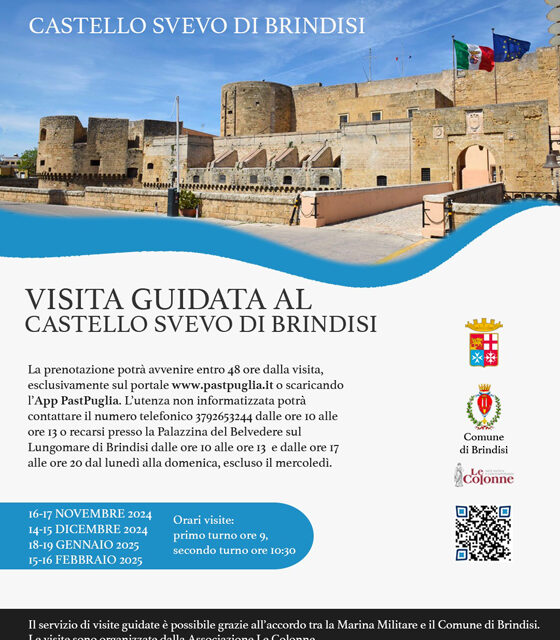 Castello Svevo di Brindisi, il calendario delle visite guidate