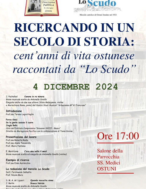 Ostuni, catalogati gli articoli di 103 anni de “Lo Scudo”: una iniziativa per presentarli