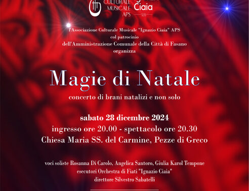 Cambio data per il concerto “Magie di Natale”, previsto per il 29 dicembre sarà anticipato a sabato 28