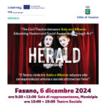 Fasano, workshop Progetto Herald: “Il Teatro Civile tra Italia e Albania: educare alla consapevolezza umana e sociale attraverso l’Arte”