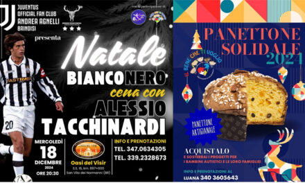 Lo Juventus Club ospita a Brindisi Alessio Tacchinardi, insieme per l’iniziativa benefica “panettone solidale” con l’Associazione “Il bene che ti voglio”