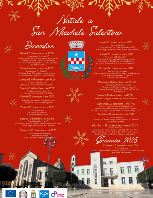 Pubblicato ufficialmente il programma degli eventi “Natale a San Michele Salentino”