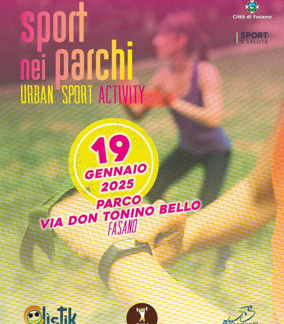 Sport nei Parchi: domenica 19 gennaio l’evento conclusivo nel parco Don Tonino Bello