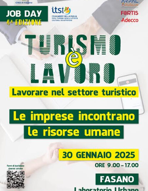 Fasano, al via la quarta edizione del ‘Job Day’, aperte le pre-registrazioni per gli utenti